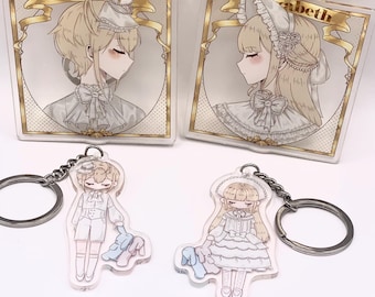 Shiro Lolita / EGL / Ouji Fashion Double-Sided Anime Acrylic Keychain 【Elizabeth & Engel】