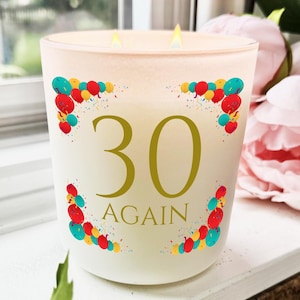 Funny Birthday Candle: Custom Engraved Lid, Vibrant Design, Any Age