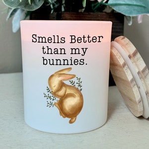 Bunny Mom Candle – Personalized Gift for Bunny Room – Pet Bunny Decor – Odor Neutralizing Candle – Cute Bunny Room Deodorizer – Candle Art