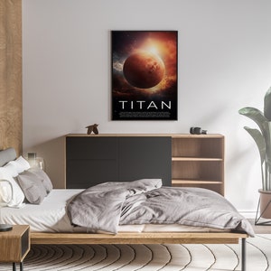 Titan Poster, Saturn's Moon Poster, Titan Wall Art, Titan Space Poster ...