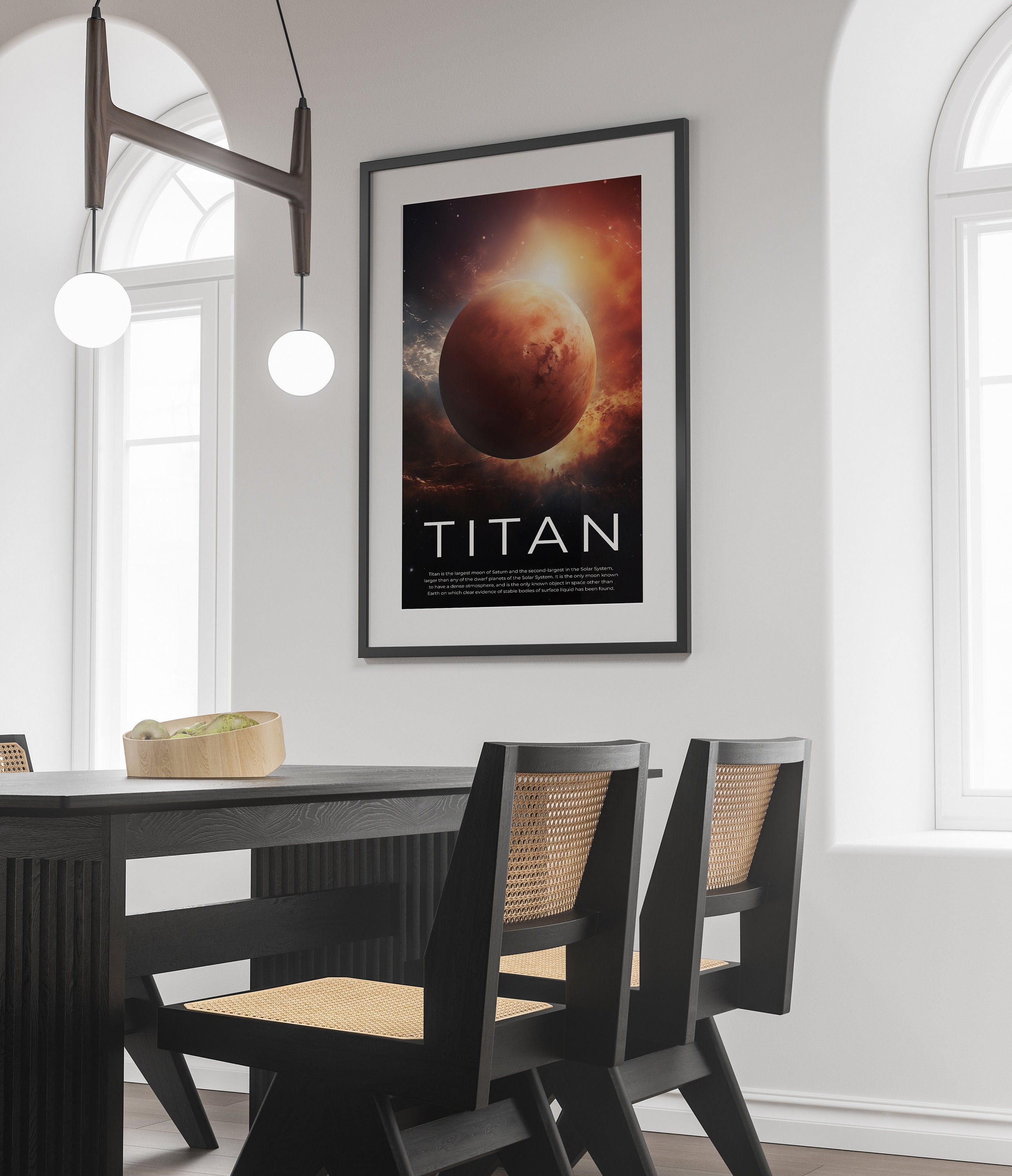 Titan Poster, Saturn's Moon Poster, Titan Wall Art, Titan Space Poster ...