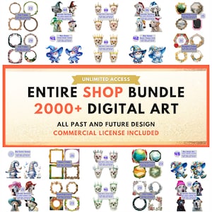 Clipart Whole Shop Bundle | Commercial Use | Unlimited Downloads | Cloud Storage Access | Transparent Background Clipart
