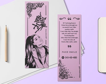 Ariana Grande All Albums themed Bookmarks - Colorful Laminated Handmade Bookmarks - Individual or Set -  Gifts Book Reader