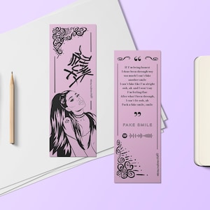 Ariana Grande All Albums themed Bookmarks - Colorful Laminated Handmade Bookmarks - Individual or Set -  Gifts Book Reader