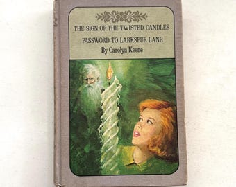 Vintage Nancy Drew Book The Sign of the Twisted Candles by Carolyn Keene, 1968