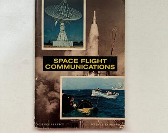 Opuscolo del programma scientifico d'epoca Space Flight Communications USA del 1969