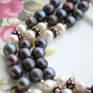 Handmade bracelet fresh water pearl 3 strand