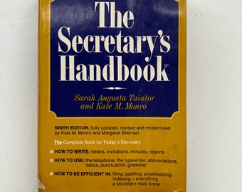 1970's The Secretary's Handbook 9e editie Hoe de telefoon te gebruiken, typemachine, hoe te schrijven, hoe efficiënt te zijn