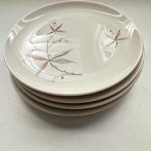 1960's MCM Carefree True China by Syracuse Finesse 8" Plates Set of 4