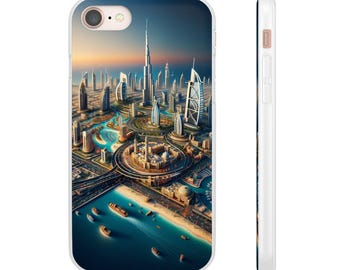 Dubai Skyline Phone Case: Burj Khalifa Design, Luxury TPU Cover