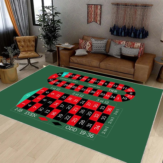 Tapis De Roulette Portable 180×90 Cm – Feutre Casino Qualité Premium – Idéal Soirées Jeux Famille, Anniversaire, Craps & Roulette Maison