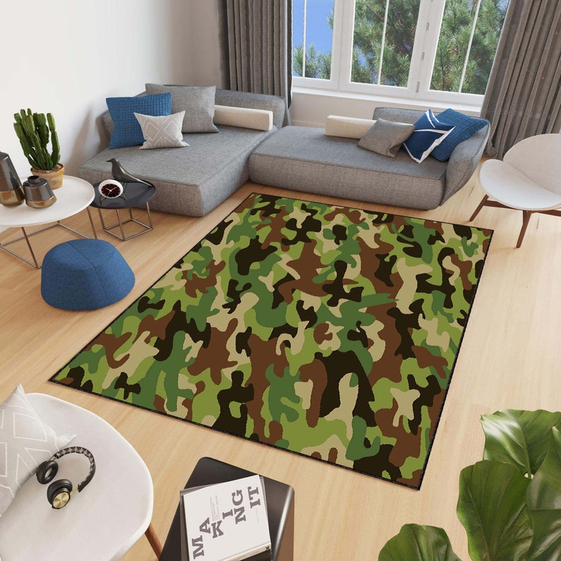 Round Rug Army Military Rug, Military Design, Camouflage Design, Gift for Best Friend ...