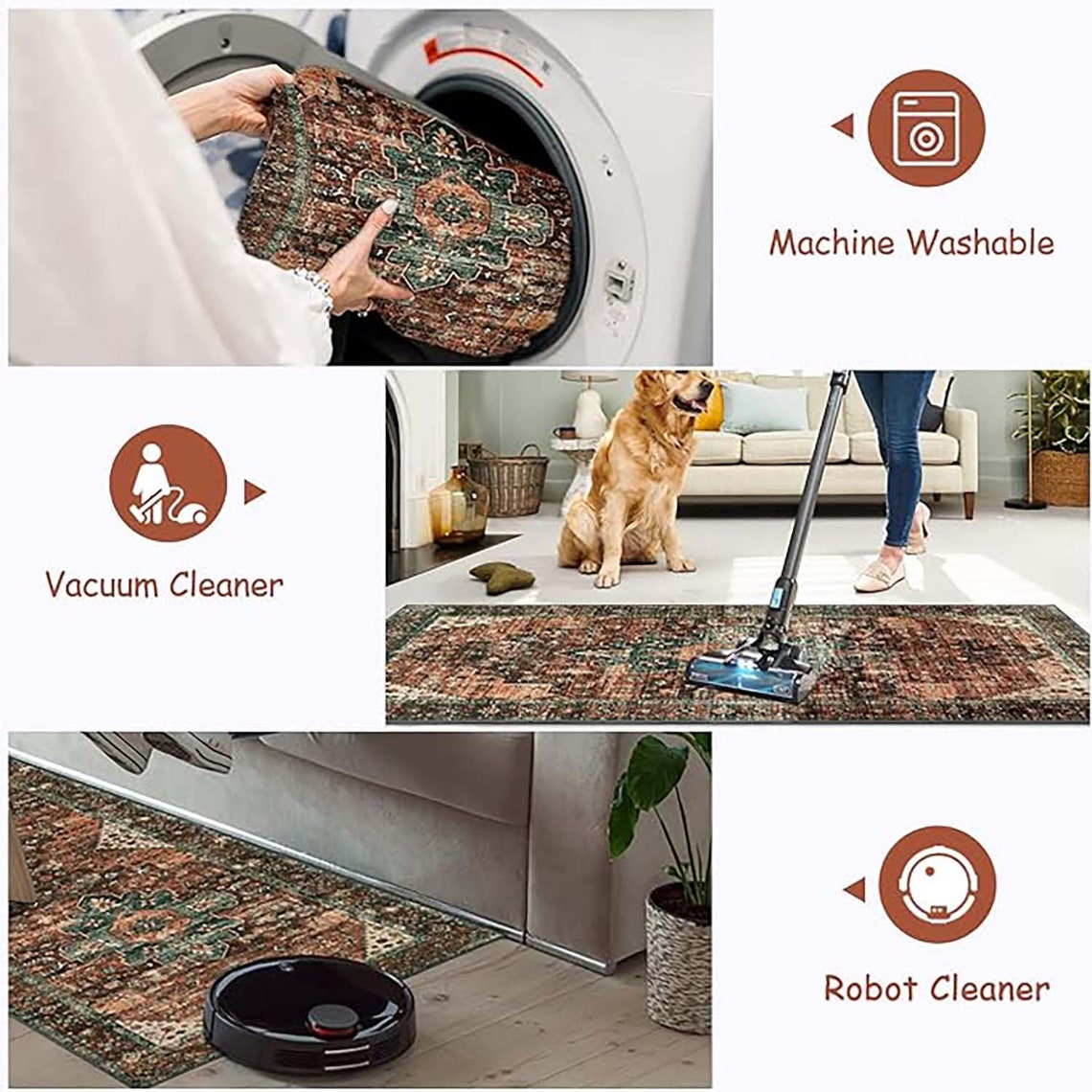 Emerald Green Rug, Marble Deoor, Gold Marble Rug, Area Rug, Abstract ...