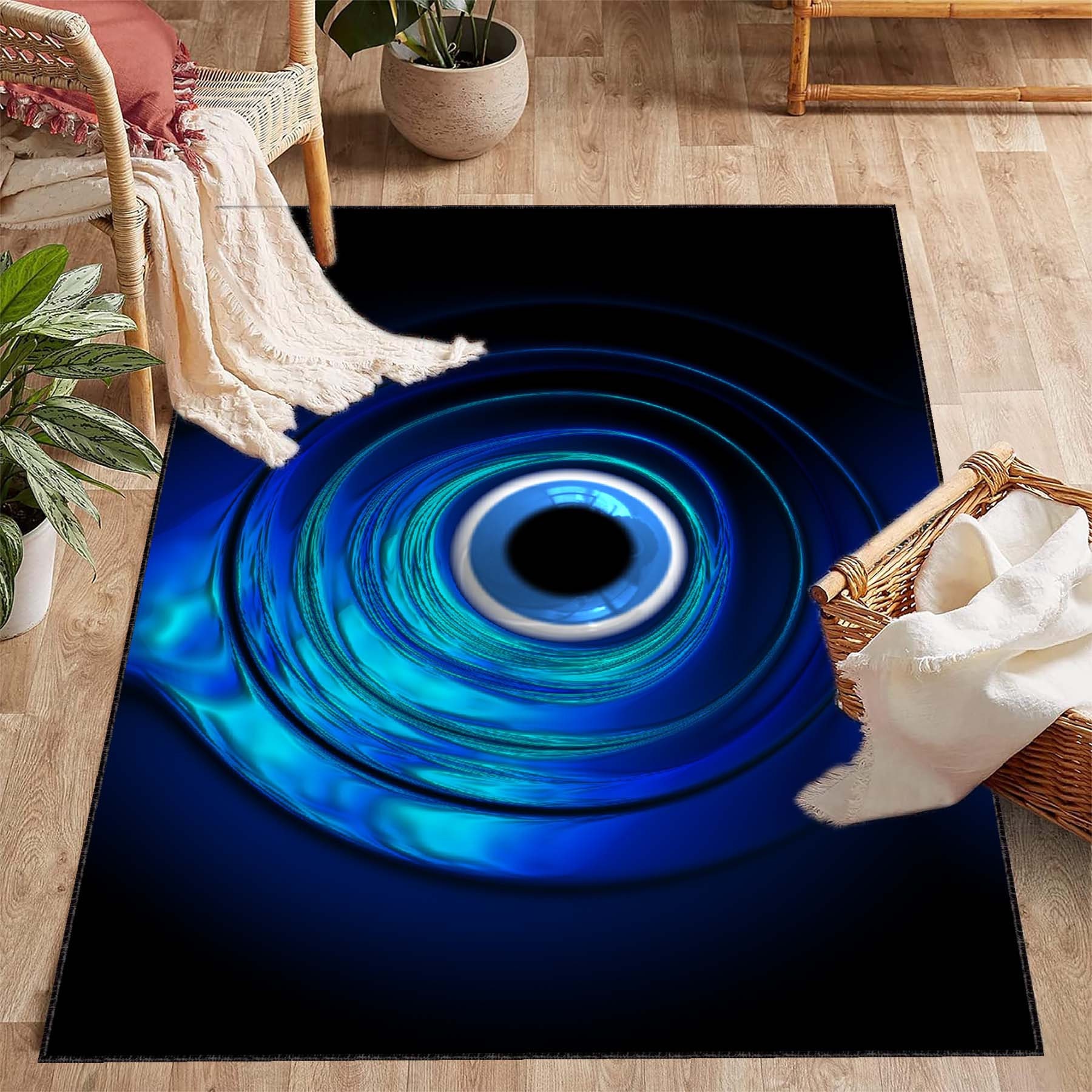Evil Eye Bead Rug, Devil Eye Rug, Evil Eye Pattern Rug, 3D Printed ...