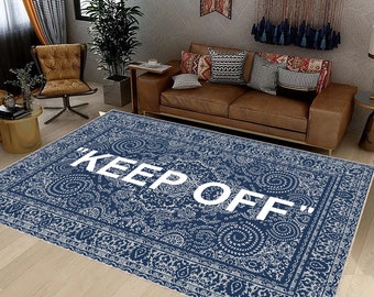Navy Blue Keep Off Rug, Keep Off Rug, Keepoff, Keep Off Carpet, For Living Room Area Rugs, Popular Personalized Gift Rug, Themed Culture Rug