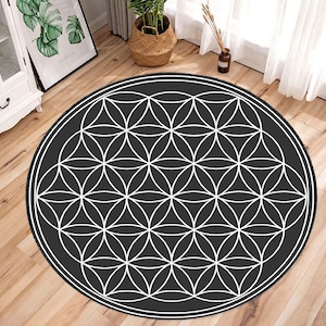 Flower off Life Rug, Flower of Life Decor, Flower of Life Decoration, Sacred Geometry, Flower, Flower Of Life Rug, Sacred Geometry