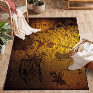 Mapa histórico de la Tierra, alfombras con mapas de películas populares, mapa, alfombra con mapas retro, alfombras con mapas, alfombras fantásticas, alfombras populares, alfombras mágicas, decoración de películas populares
