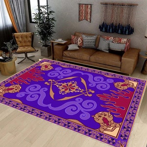 Aladdin Rug, Aladdin Magic Carpet, Fantastic Living Room Rug, Kids Room Rug, Ethnic Rug, Minimalist Custom Rug, Floor Area Rug