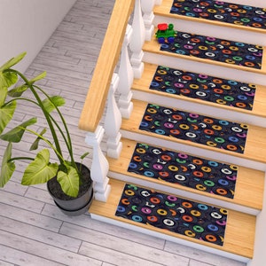 Musical Records Stair Treads Rug