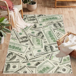 Money Dollar Rug, Entry Rug, Hypebeast Rug, Dollar Bill Printted Rug, 100 Dollar Bill Area Rug, 1100 Dollar, Dollar Money Rug