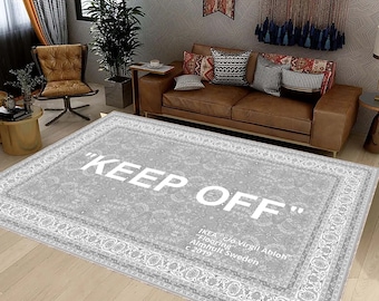 Alfombras Keep Off, Keep Off, Alfombras para sala de estar, Alfombra decorativa Hypebeast, Alfombra genial, Alfombra personalizada