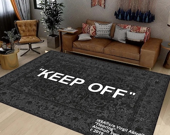 Black White Rug, Black Carpet, Keep Off, Off Rug, Keep Off Carpet, Keepoff, Decor Rug, Cool Rug, Personalized Rug, Keep Off Rugs