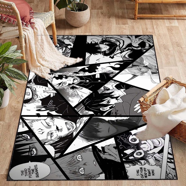 Manga Rugs, Anima Rugs, Accent Rugs, Custom Rug, Japanese Rugs, Salon Rug, Modern Rug, Entry Rug, Gift Rugs,