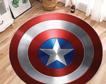 Captain America Shield Rug: Kids Comic Decor