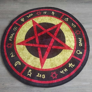 The Love Witch Patterned Rug, The Love Witch Astrology Rug, Movie Red