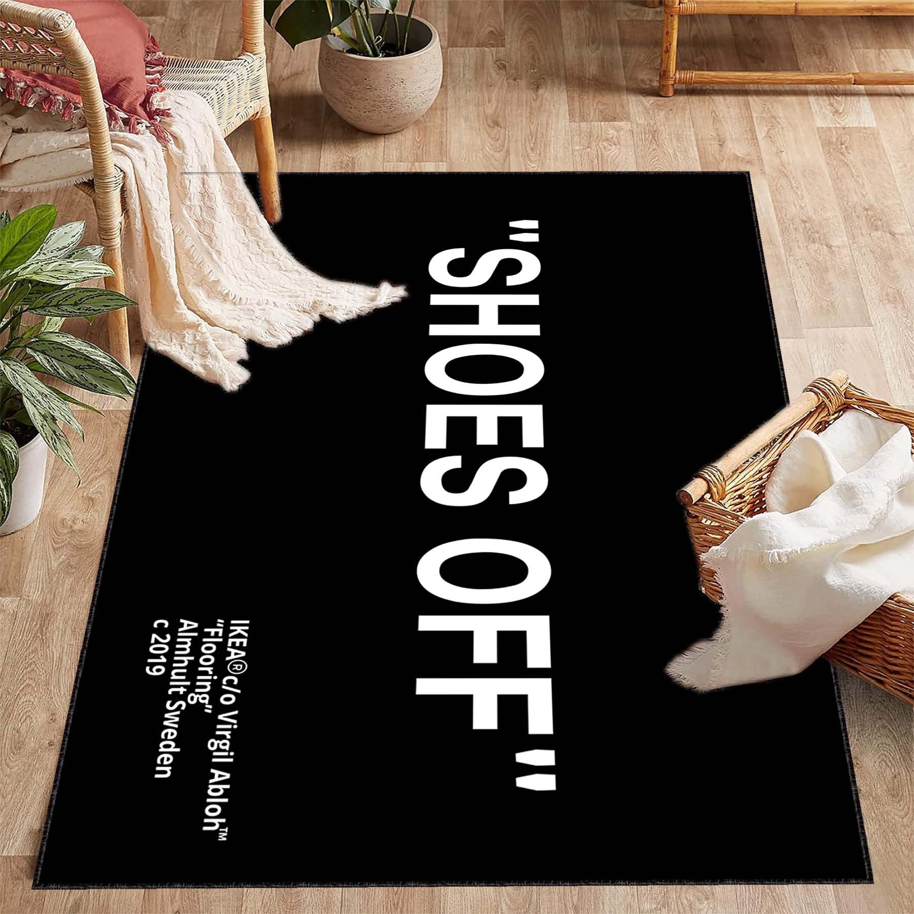 CUSTOM SNEAKER SHOE Rug , Hypebeast Rug , Natural Vegan Rug