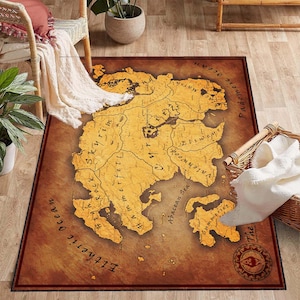 Alfombra con temática de geografía, mapa de la historia de la Tierra, alfombras populares con mapas de películas de la Tierra, mapa, alfombra con mapas retro, alfombra fantástica con mapas, alfombra popular, alfombra mágica