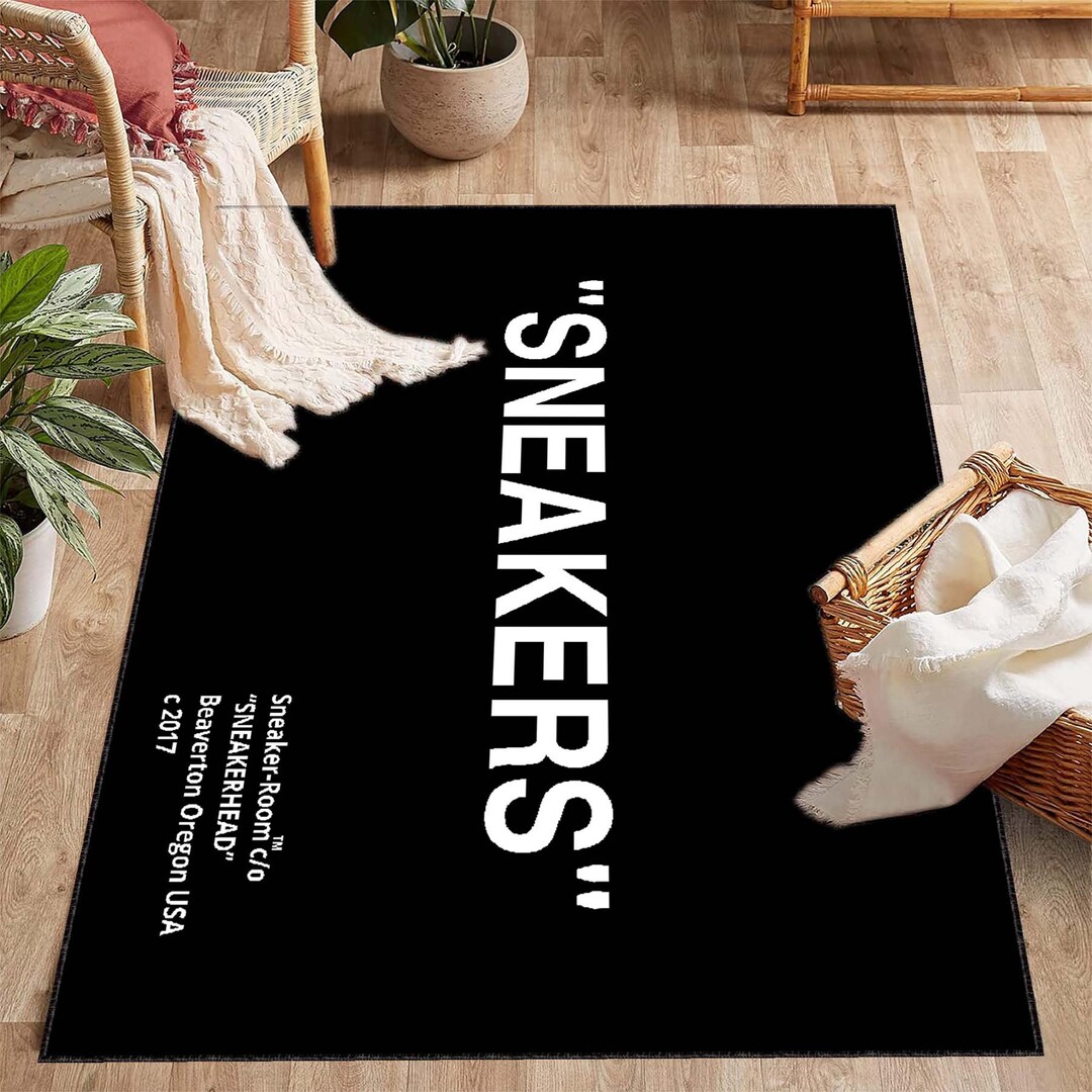 Sneaker Floor Rug Customize Your Label Sneakerhead Hypebeast - Etsy