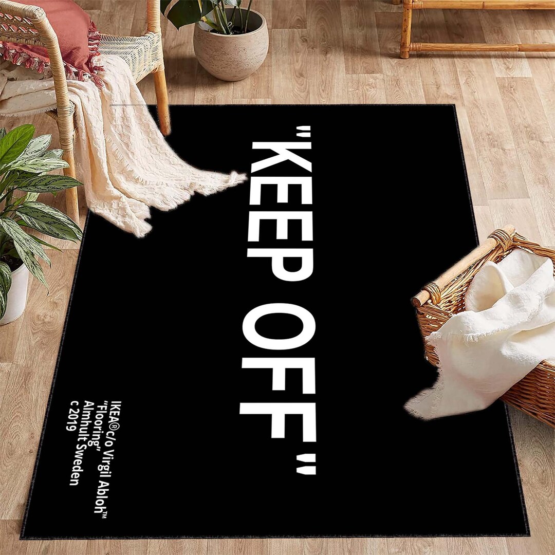 Black Keep off Rug Black and White Keep off Rug Floor Keep Etsy