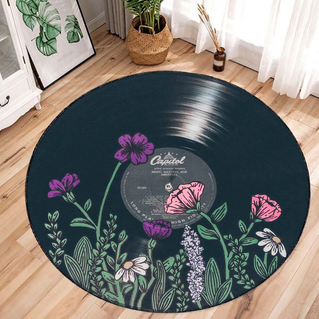 Record Round Rug, Circle Rugs, Round Modern Rugs, Popular Rugs, Flowers ...