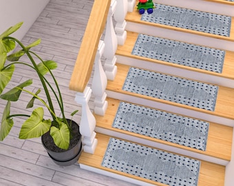Colección tradicional de peldaños para escaleras, alfombras para escalones, alfombras para escaleras, decoración para escaleras, alfombras para escaleras personalizadas, peldaños para escaleras con alfombra básica