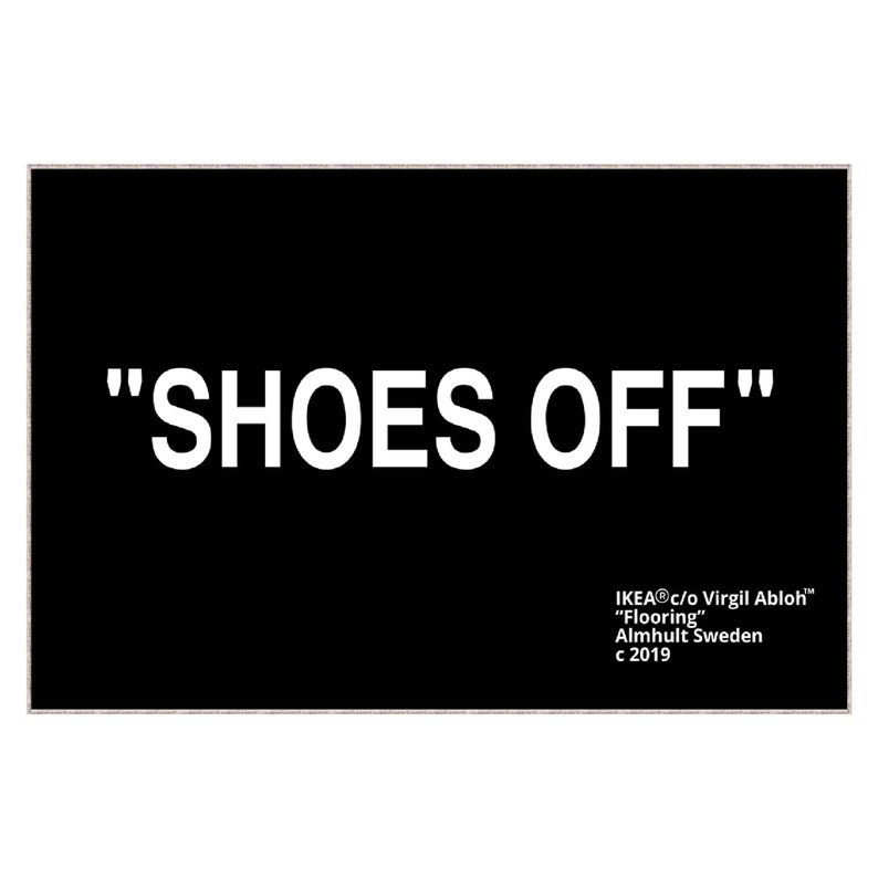 Shoes Off Rug, Black White Keep off, Cool Area Boy Room Decor Rug, Popular Carpet image 3