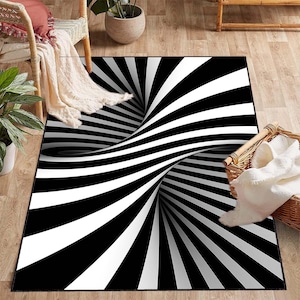 Vortex Rug, 3D Vortex Rug, Illusion Rug, Optical Illusion, Vortex Carpet, For Living Room Rug,Area Rug, Non Slip Floor Carpet,
