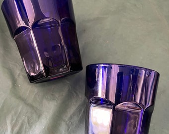 Two Cobalt Tumblers