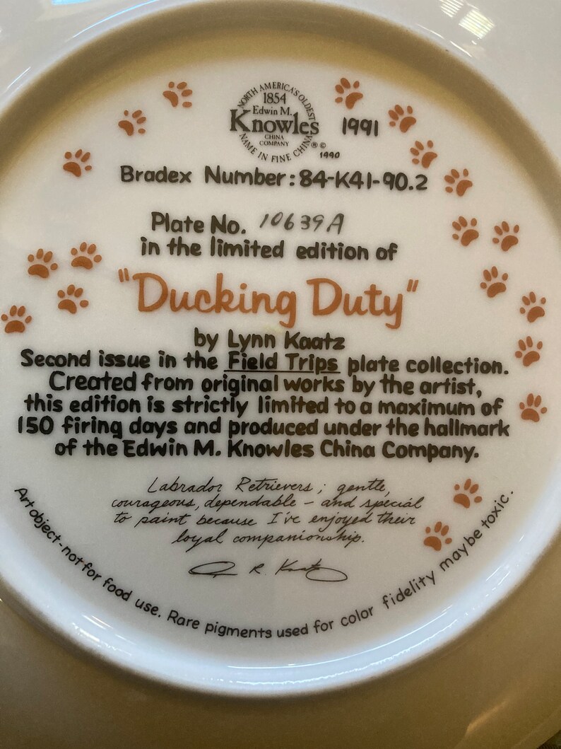 Vintage Knowles Lab Puppies ‘ducking Duty’ Collectors Plate - Etsy