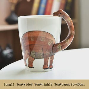 Fun dinosaur ceramic mug for children in a cute and unique design