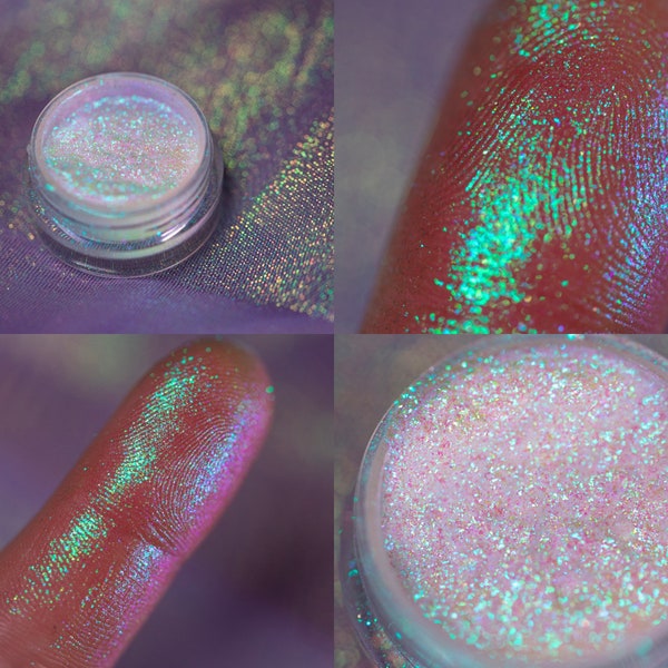 sparkly multichrome loose pigment powder rainbow duochrome aurora - no 10