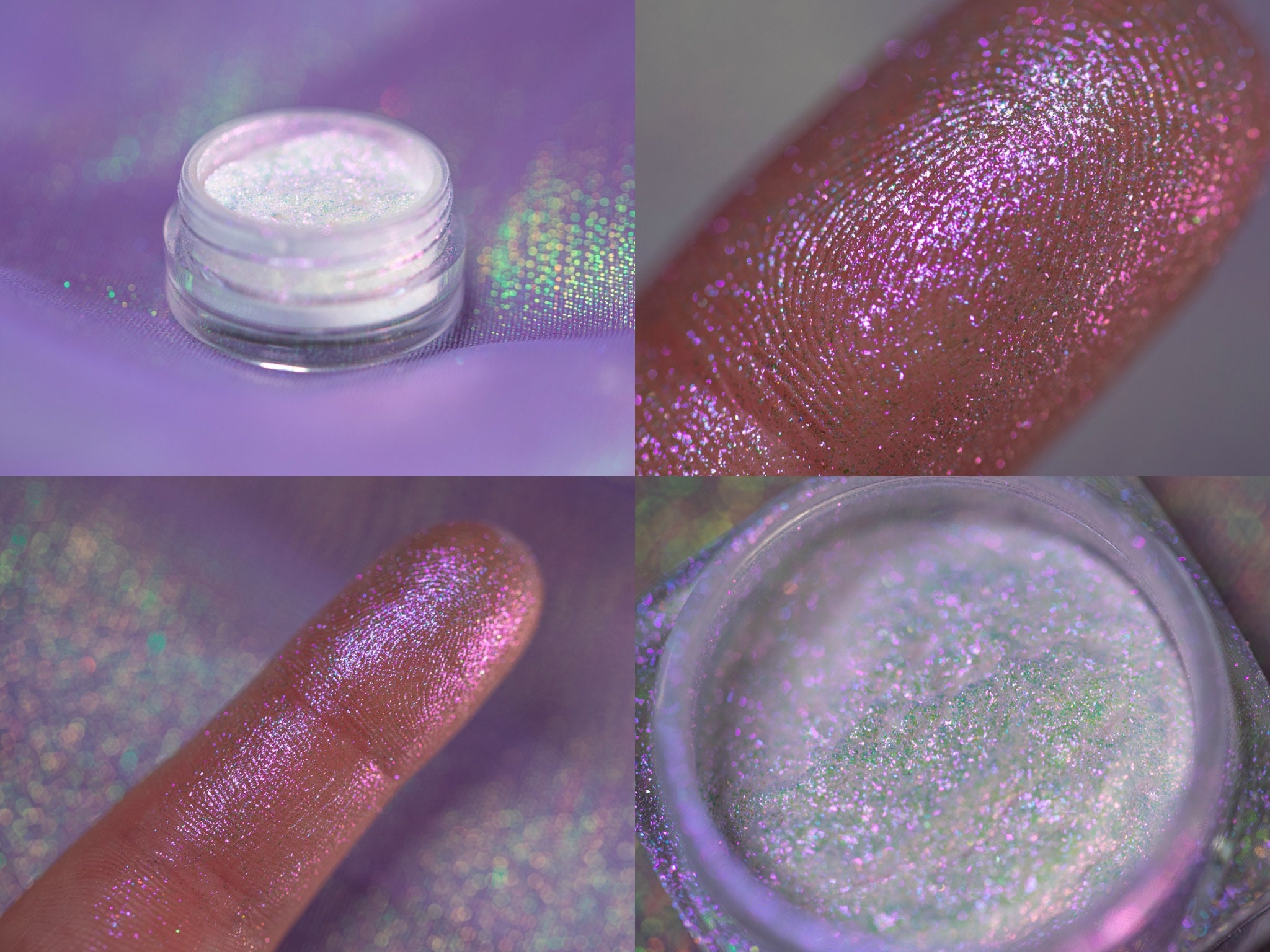 White Holographic Nail Chrome Powder Transparent Effect Clear Unicorn  Rainbow Shiny Nails Sparkly Dust Glass Shimmer Not Glitter Summer 