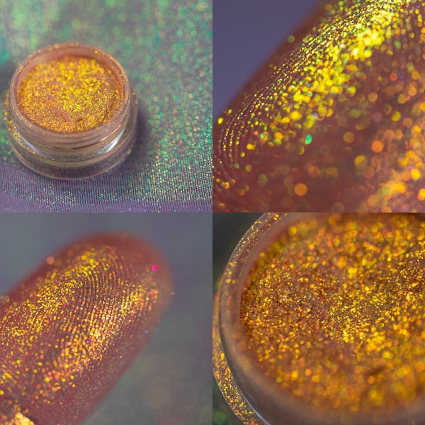 sparkly multichrome loose pigment powder rainbow duochrome aurora - no 2