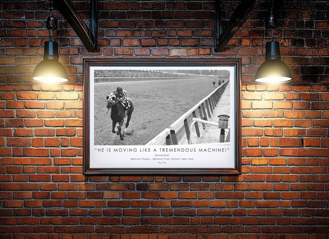 DIGITAL ONLY - Secretariat - Belmont Stakes / Black and White Digital ...