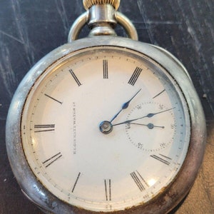 Massive Elgin Size Pocket Watch Dueber Coin Silver Case 90 NOT Scrap
