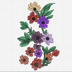 Wild Flowers Machine Embroidery Design