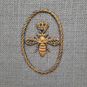 金色の蜂の刺繍ワッペン、ナポレオンと蜂、エンパイアスタイル