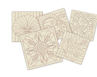 Quilting Designs Set of 5 pcs Digital Machine Embroidery