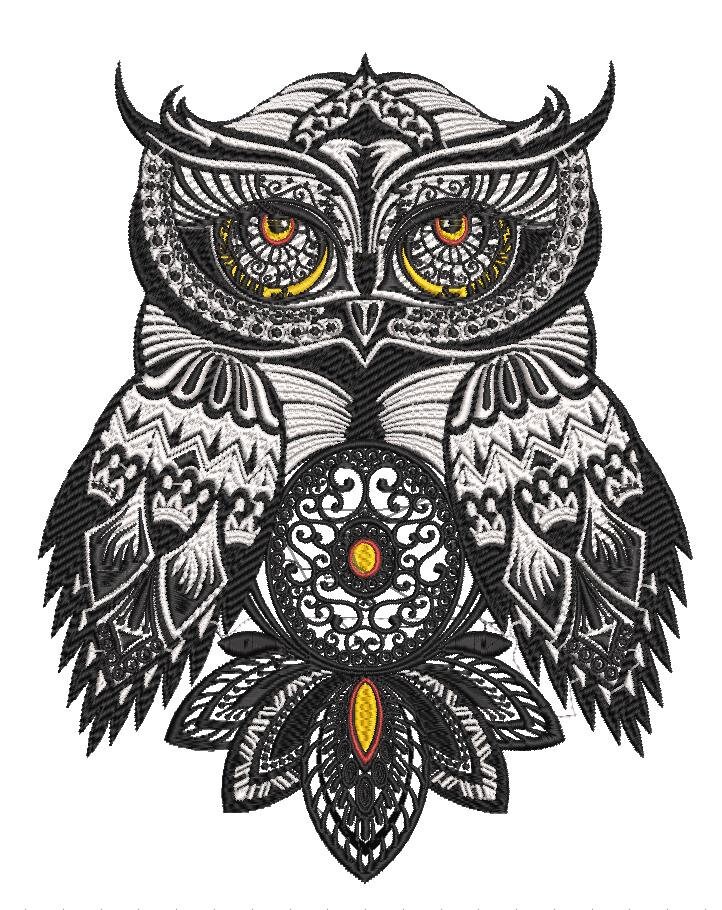 Ethnic Owl Bird Machine Embroidery Design - Etsy