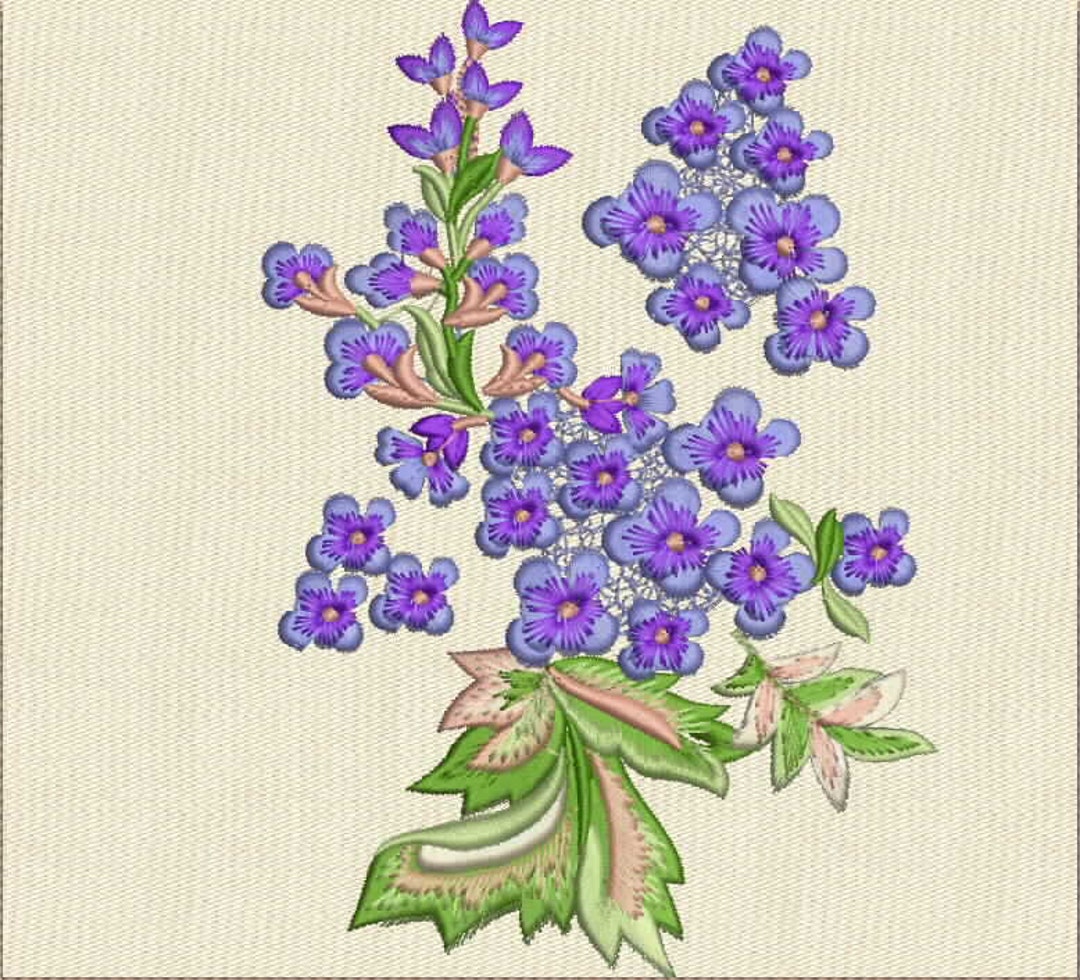 Lilac Flower Bloom Machine Embroidery Design Pattern - Etsy